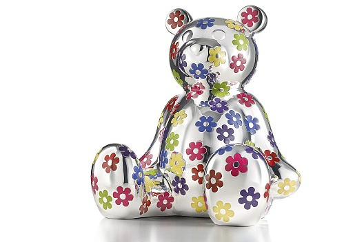 pop art teddy bear money bank